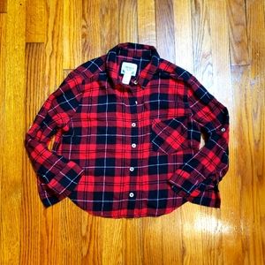 Forever 21 Cropped Plaid Shirt